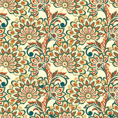  floral seamless pattern. vintage vector background