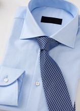 Men Shirt Clothing With Tie On White