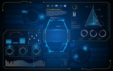 Poster - abstract hud interface ui future virtual artificial intelligence innovation concept design backgroun