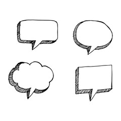 Wall Mural - Speech bubble hand drawing illustration design