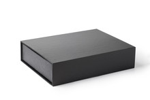 Black Paper Box Isolated On White Background