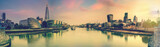 Fototapeta Londyn - London panoramic toned picture from Tower Bridge