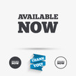 © blankstock - Available now icon. Shopping button.