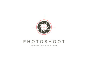 Wall Mural - photo camera hunt theme logo template design