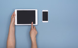 Tablet and smartphone hero header 