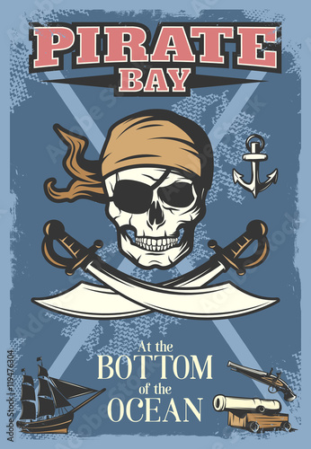 Colored Pirates Poster
