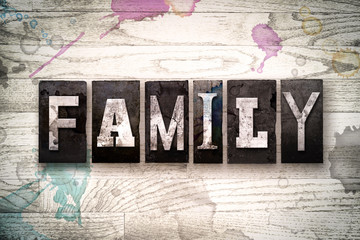 Poster - Family Concept Metal Letterpress Type