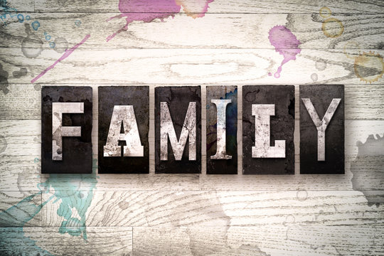Family Concept Metal Letterpress Type