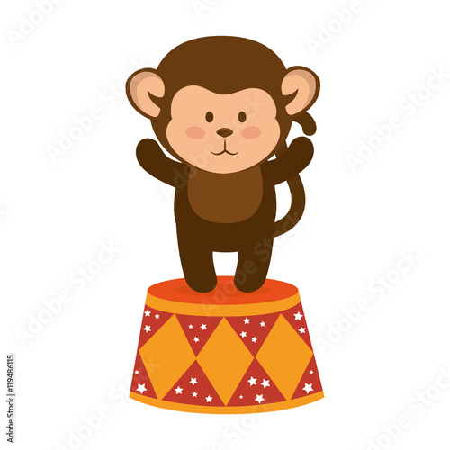 picture Monkey Circus Animals Cartoon https stock adobe com images monkey smiling circus animal cartoon funny wildlife vector illustration 119486115 start checkout 1 content id 119486115