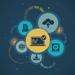 Poster - Decorative modern icons set