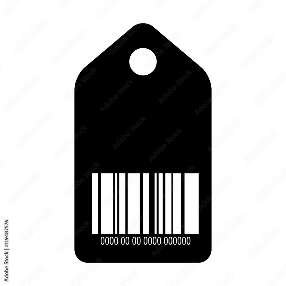 barcode with serial number data information price tag scanner vector  illustration Stock Vector | Adobe Stock, image size:1000x1000