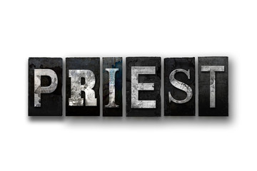 Poster - Priest Concept Isolated Letterpress Type