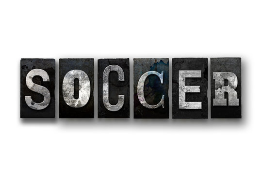 Soccer Concept Isolated Letterpress Type