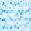 © Slanapotam - Abstract blue background. Hexagon mosaic pattern.