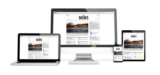 Poster - devices isolated mockup news responsive design