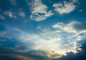 Wall Mural - sky sunset dramatic background. morning sky scene