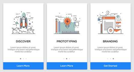 Poster - Flat line Oneboarding Concepts