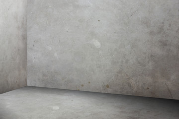 Aufkleber - Empty grey grunge concrete perspective room,Mock up for display