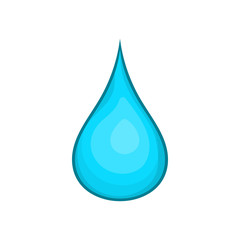 Poster - Water drop icon in cartoon style on a white background