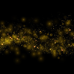 Aufkleber - Gold glittering star dust trail sparkling particles