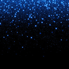 Vector Neon Blue Glitter Particles Background Effect