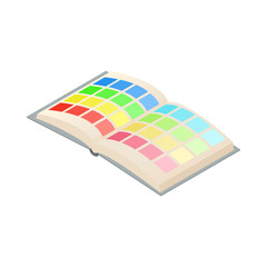 Poster - Directory palette color icon in cartoon style isolated on white background. Choice symbol