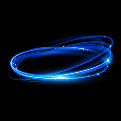 Aufkleber - Vector neon light circle in motion