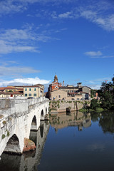 Wall Mural - Old town and Tiberius bridge Rimini Italy