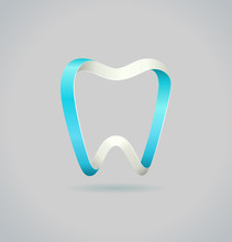Abstract Tooth. Vector Symbol
