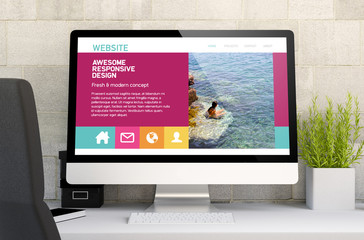 Poster - workspace with awesomw responsive design