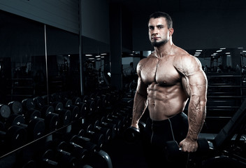 muscular athletic bodybuilder