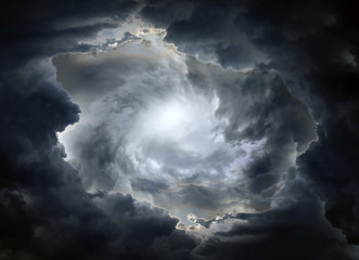 Wall Mural - dramatic clouds background