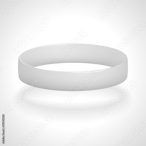 Fotografía Promo bracelet. Silicone bracelet for hand. Vector illustration.