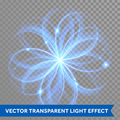 Aufkleber - Vector magic glowing light flowery swirl