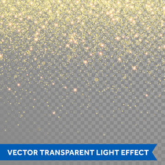 Wall Mural - Vector gold glitter particles background effect