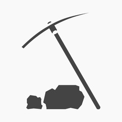 Wall Mural - Pickaxe icon cartoon. Singe western icon from the wild west set.