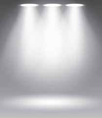 Wall Mural - illuminated stage with scenic lights vector illustration template for advertising