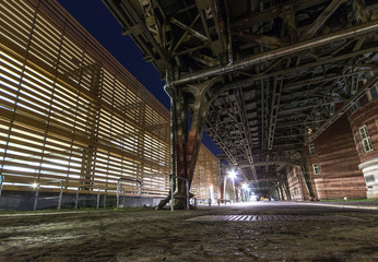  bridge - empty street at night