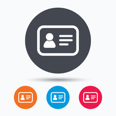 Fototapete - ID card icon. Personal identification document.