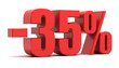 35 percent discount 3d text