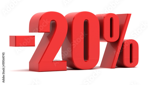 Fotomural 20 percent discount 3d text