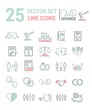 © marinashevchenko - Vector set of icons in a linear design on the subject of divorce