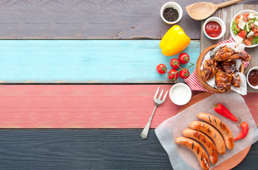 Barbecue meal background