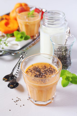 Sticker - apricot smoothie and chia seeds