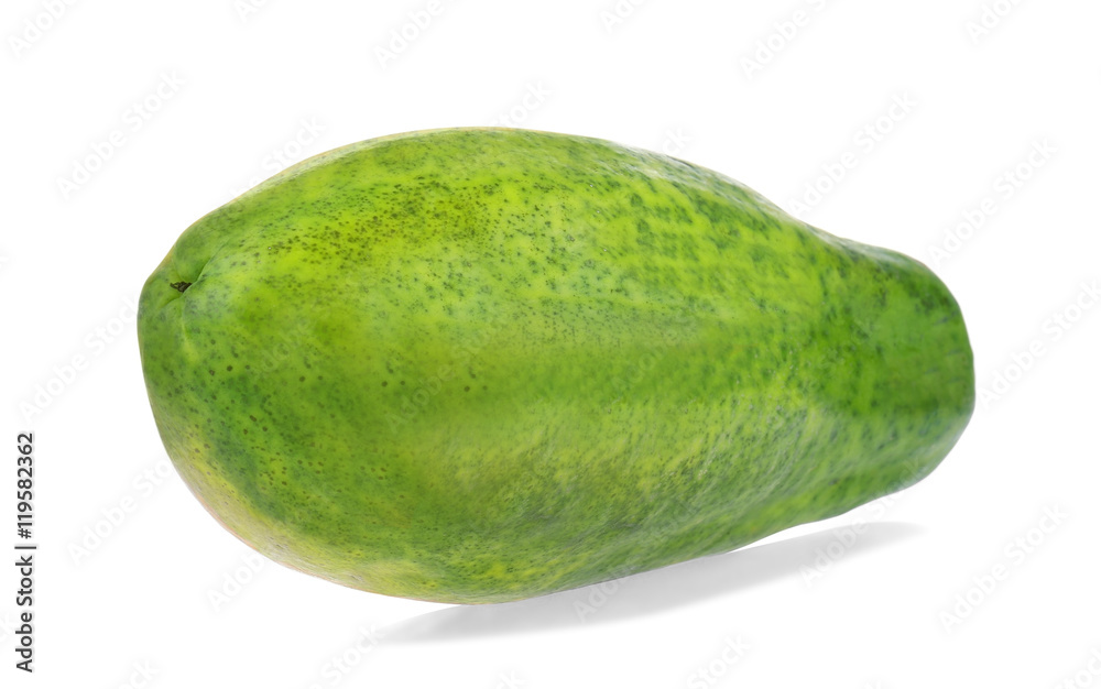 Ripe papaya isolated on white background