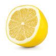 half of a lemon isolated on a white background