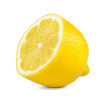 lemon half isolated on white background