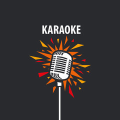 Sticker - vector logo karaoke