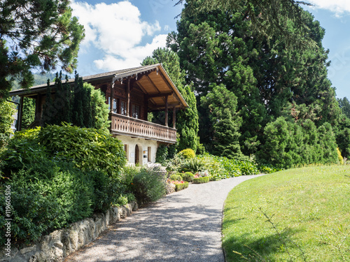 Casa En El Parque Del Castillo De Oberhofen En Suiza Olympus Digital Camera Buy This Stock Photo And Explore Similar Images At Adobe Stock Adobe Stock