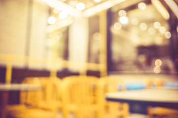 Blurred background ,Customer in restaurant with bokeh light,Vint